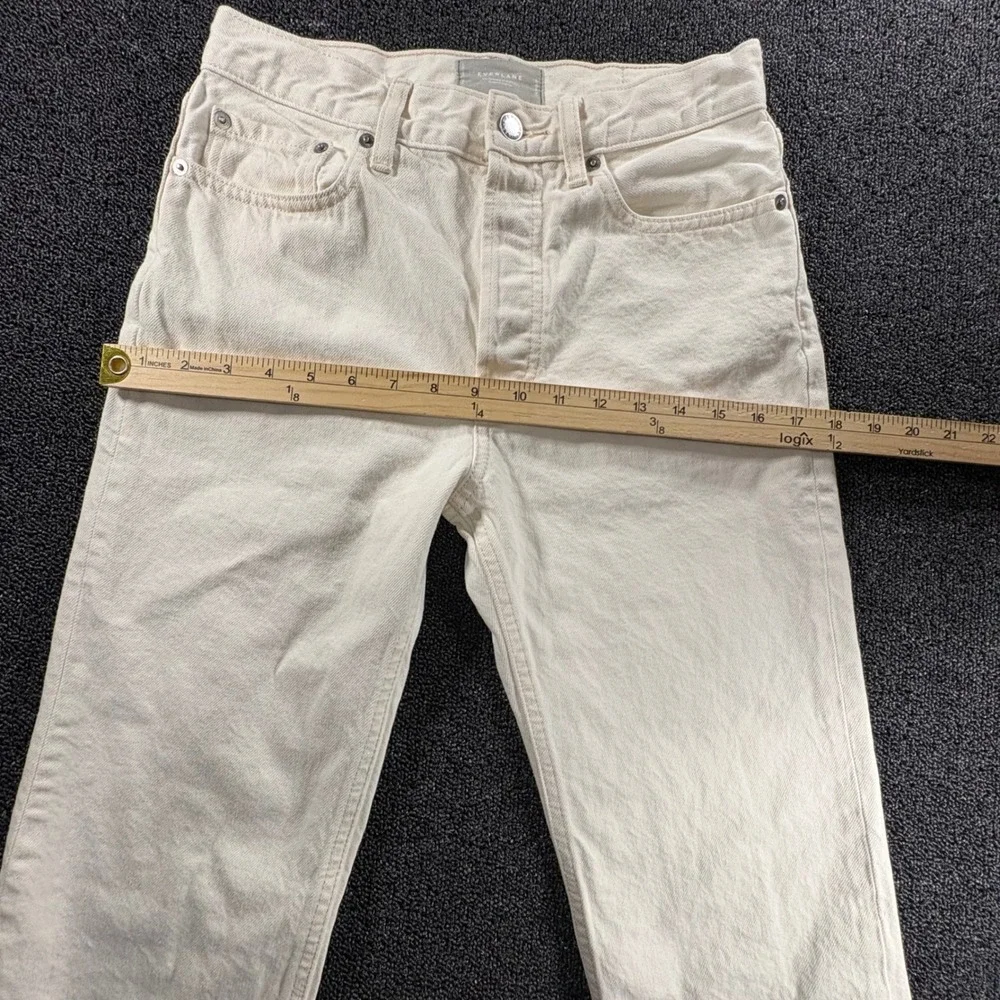 Everlane The Relaxed Straight Jean Womens 24 Cream Organic‎ Cotton Denim